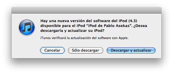 Actualización iOS 4.3