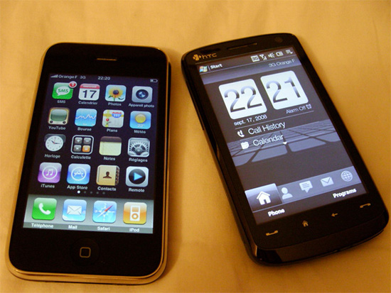 iPhone y HTC
