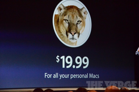OS X Mountain Lion disponible en Julio y por 19,99 dólares