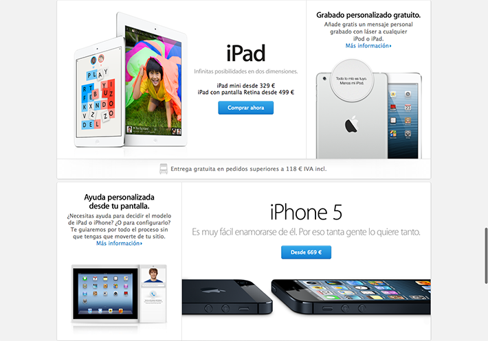 Rediseño Apple Store online