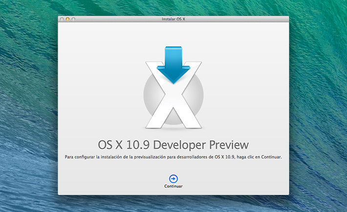 Instalar la beta de OS X Mavericks