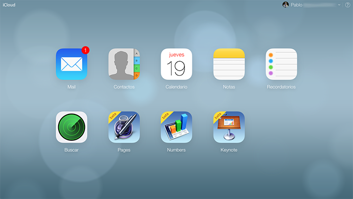 iCloud diseño iOS 7