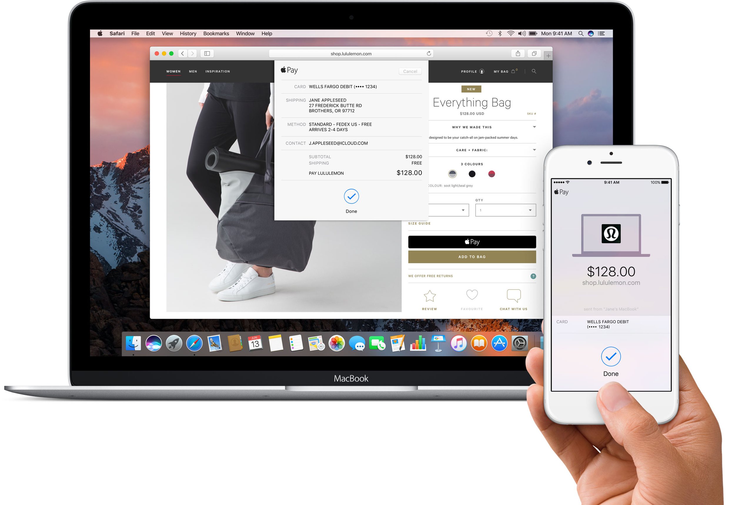 Apple Pay web macOS Sierra