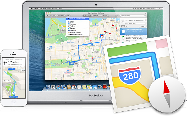 Mapas Mac iPhone