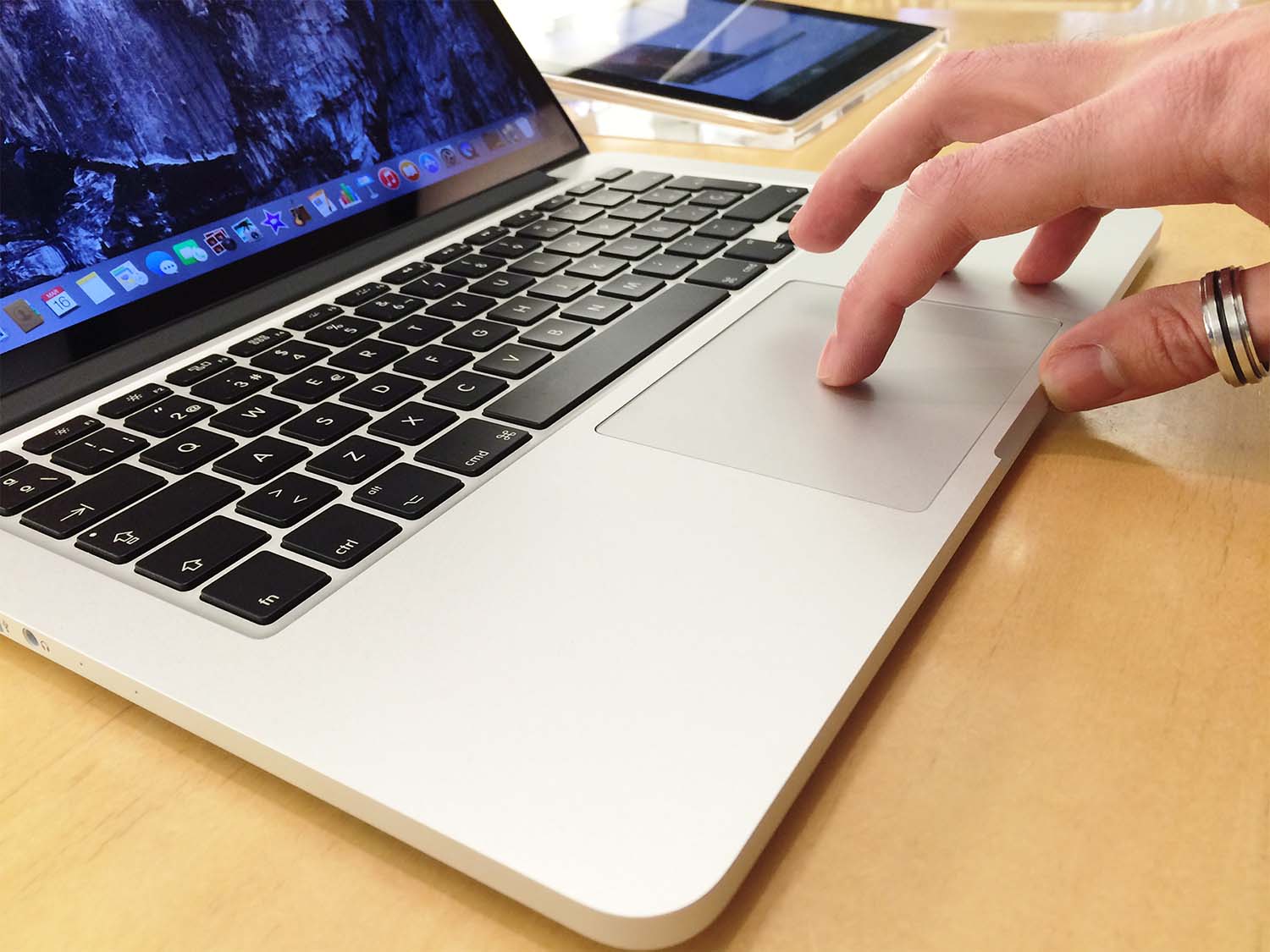 Touch Force en un MacBook Pro Retina